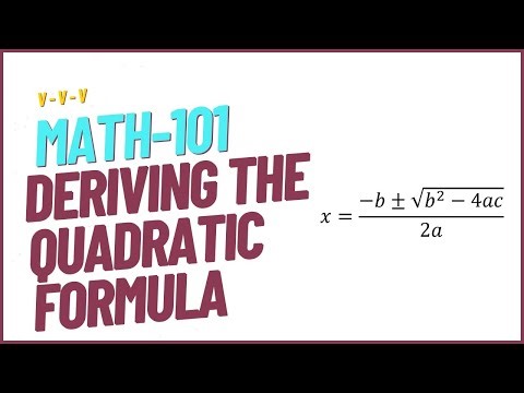 QUADRATIC FORMULA | Deriving using the completing the square method | VVV