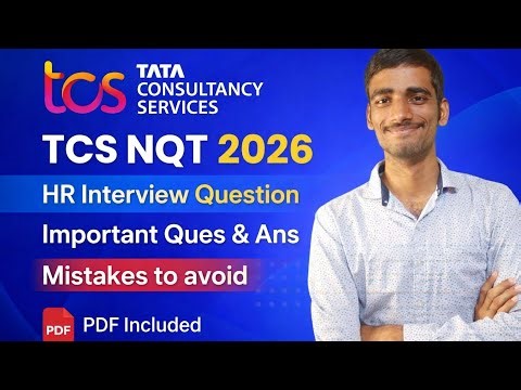TCS NQT 2026 HR Interview Questions 🔥 | Important Q&A + Mistakes to Avoid (PDF)