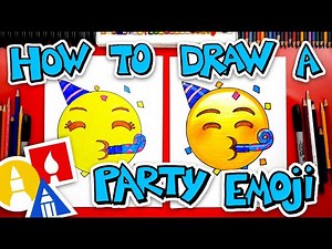 How To Draw The Party Emoji Face    Spotlight - Videos For Kids