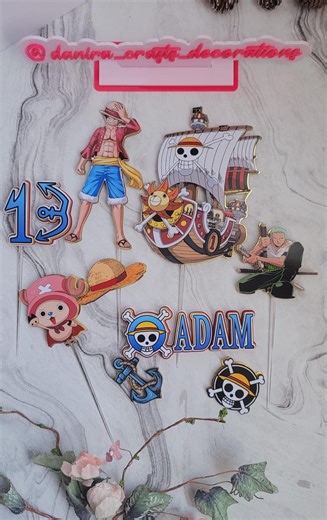 Pirate One Adventure Cake One Piece Cake Topper Anime Pirate Cake Topper One Pirate Birthday Decorations Custom Cake Topper - Etsy
