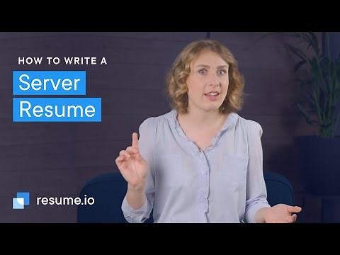 How to write a server resume (free example & template)