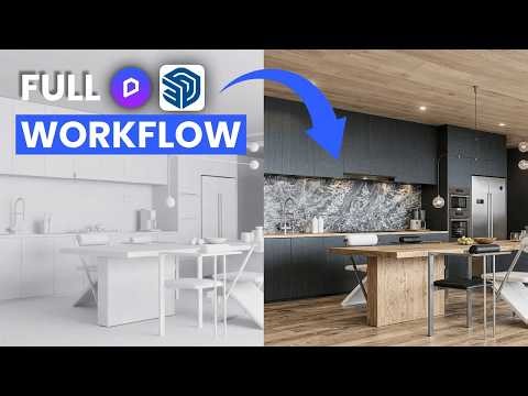 From 3D Model to Kitchen Render | Sketchup and D5 Tutorial