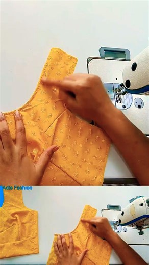 Perfect Cross Cut Blouse Cutting ✂️ | Front Neck Finishing Easy Method #shorts