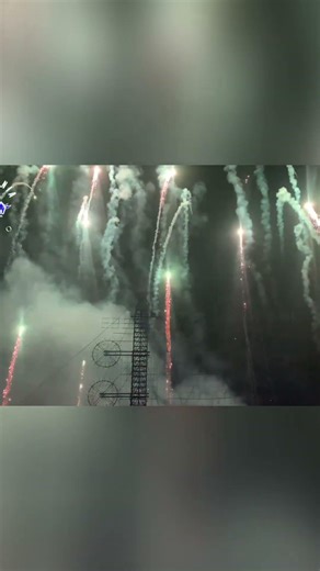 Pink and Green Fireworks Light Up The Night Sky! #shorts