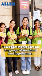 ✨ Sweetest of them all — Prasadam is our way of saying HAPPY DIWALI 🪔💛 A little box of joy, a whole lot of love, and festive wishes straight from ALLEN Kota to you. May your Diwali be as bright and sweet as every bite of this Prasadam ✨🍬 [ALLEN Kota, Happy Diwali, Prasadam, Festival Of Lights, Sweet Wishes, Allen Family, Festive Vibes, Diwali 2025, Allen Care, Together We Shine, Student Love, Sweet Celebration, Diwali Happiness] | Allen Career Institute