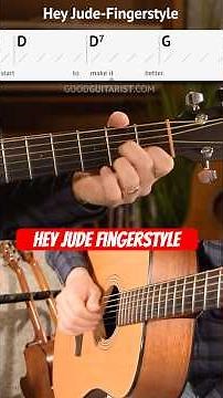 Hey Jude Fingerstyle (Easy Version) #guitarlesson #guitarcraft
