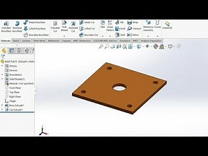#Base plate with column analysis report#Base plate design pole design solidworks base plate design#