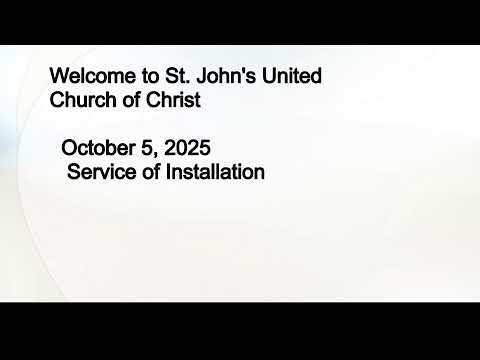St. John's Service of Installation