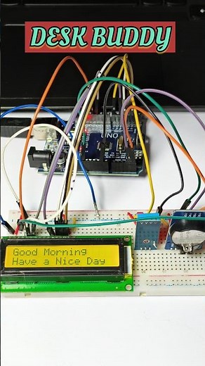 Arduino Desk Buddy 🔥 | DHT11 + DS3231 + LCD 16x2 Project