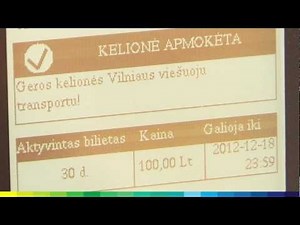 Vilnius video. Vilniečio kortelės galiojimas