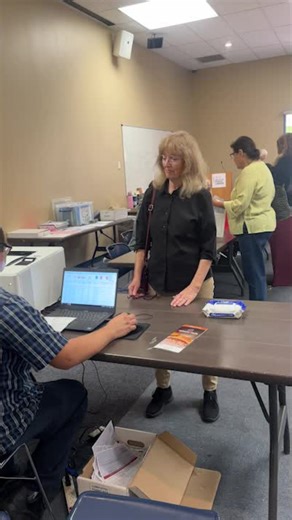 See voters cast ballots at the Simi Valley Public Library