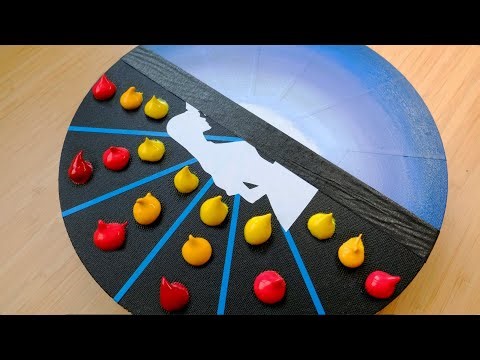 Easy Abstract Acrylic Painting of a Colorful Sky | Relaxing Art Video