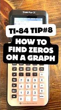 TI84 Tip #8 How to Find Zeros on a Graph #math #calculator ##TI8 #shorts #graph #Zeros #graphing