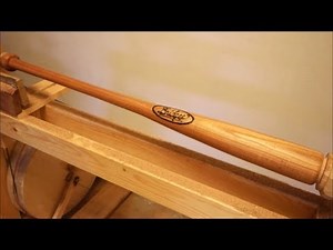 Turning a Baseball Bat on a Treadle Lathe (Foot-Powered)