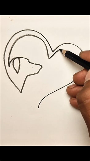 Drawing Dog and Cat from one line art 🐶😺#shorts #onelinedrawing