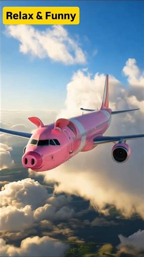 🐷✈️ When pigs actually fly! 😂#FunnyShorts #FlyingPig #Comedy #FYP #AIvideo #viral