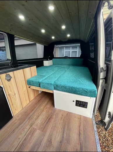 Timber work is done and cushions are in #t5 #volkswagen #camper