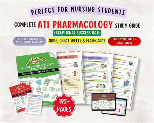 ATI Pharmacology Study Guide, RN Proctored Exam Prep (digital Downloads) - Etsy