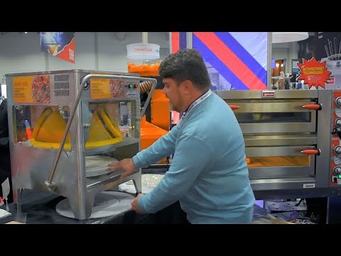 Omcan's Pizza Dough Forming Machine at the RC Show