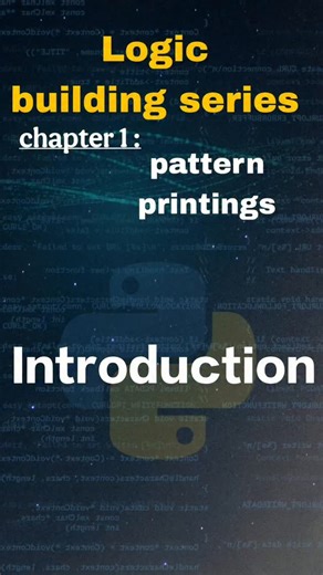 @kiran on Instagram: "Logic Building Series – Chapter 1 Today we start building the most important skill in programming: LOGIC. This series will help you think step by step, solve problems confidently, and get a strong grip on any programming language. Let’s begin with Pattern Printing 🧠💻 Follow for daily logic-building content!"