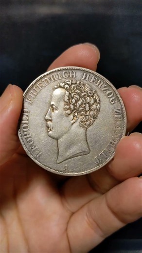 1846A Anhalt Dessau 2Th アンハルトデッサウ 2ターラー銀貨 #shorts #coin #numismatics #貨幣