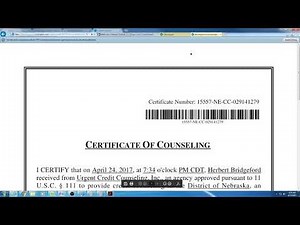 Credit Counseling Certificate