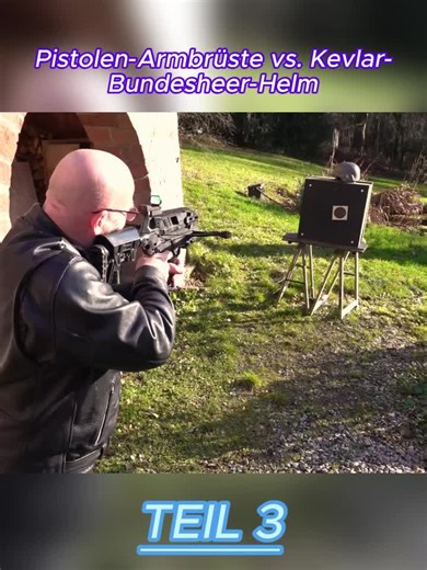 #Pistolen-Armbrüste vs. Kevlar-Bundesheer-Helm-3