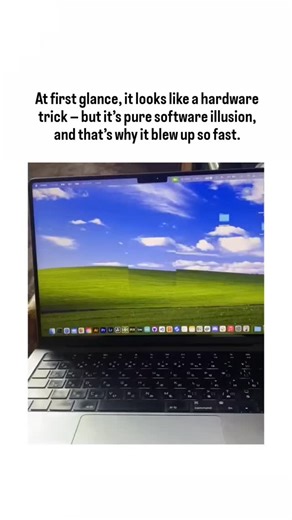 Candy Crush on Instagram: "At first glance, it looks like a hardware trick — but it’s pure software illusion, and that’s why it blew up so fast. What you’re seeing is a real-time parallax effect created by a custom macOS app. It uses the MacBook’s front-facing camera to track subtle head and screen-angle movement, then shifts layers of the wallpaper accordingly. The result feels like the desktop itself is floating forward, detached from the display. How the illusion works This isn’t AR hardware