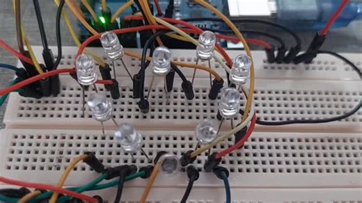 Arduino Projects on Instagram‎: "A heart made of LEDs, beating with code 💡❤️ ‌‌ ‌‌ ‌‌ #آردوینو #الکترونیک ‌‌ ‌‌ #arduino #diy #stem"‎