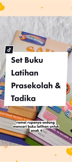Set Buku Latihan Prasekolah & Tadika Untuk Anak