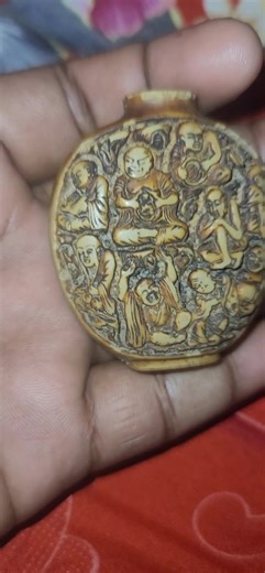 Antique Chinese Snuff Bottle Mother of Pearl Hand Carved .. on sell #oldisgold #kathmandunepal🇳🇵