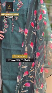 1.5K views · 52 reactions | Yoke Embroidery Design Silk Chanderi Salwar Set AMB201 - https://aham.store/products/yoke-embroidery-design-silk-chanderi-salwar-set-amb201?_pos=1&_sid=ef5f4b46b&_ss=r | Aham Designer Boutique | Facebook