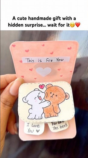 DIY cute birthdays gift card for him/her❤️🤭|#shorts#trending#viral#art#gift#cards#diy#ytshorts#love