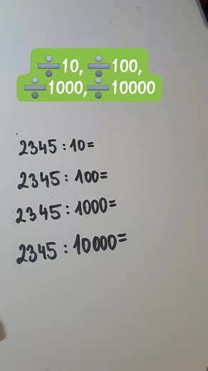 ➗👩‍🏫⭐▶️Jak dělit 10,100,1000,10000? @sledující | Matika polopatě