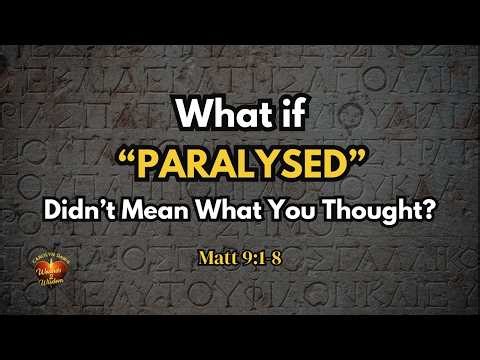 Why Did Jesus Forgive the Paralytic First? Trauma, Shame & Matthew 9 Explained