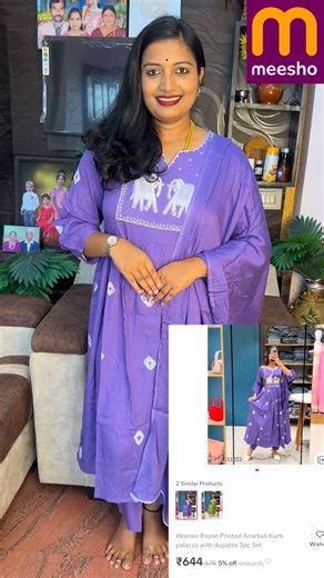 Anitha Shamanth Vlogs on Instagram: "Meesho Viral kurthaset Under 650 Rs❤️ Check out my highlights for Links👆(Meesho November) #anithashamanth #punyatoshith #anithashamanthvlogs"