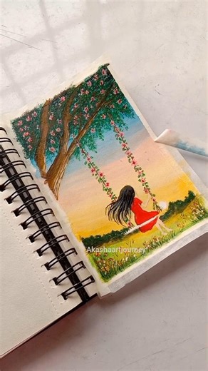 Acrylic Painting Ideas for Beginners🎨💖#art #painting #shorts #akashaartjourney