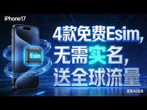 4款免费Esim，不用实名信用卡丨送全球流量丨注册即用丨Four free esims, no credit card required, free global data.#esim #2026