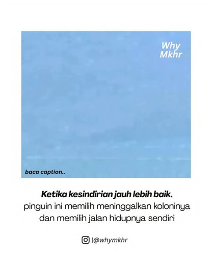 wahyu mikhair on Instagram: "Dalam dokumenter Encounters at the End of the World (2007), Werner Herzog merekam satu perilaku pinguin Adélie yang tidak biasa. Seekor pinguin terlihat meninggalkan koloninya dan berjalan sendirian ke arah pedalaman Antarktika—menjauh dari laut, menjauh dari sumber makan, menjauh dari kemungkinan hidup. Para peneliti yang ada di lokasi menjelaskan bahwa pinguin tersebut: tidak sakit secara fisik tidak terluka tidak dikejar predator tidak mengalami gangguan lingkunga