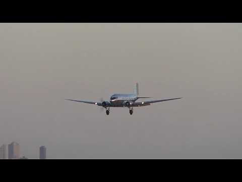 Ansett Airlines Douglas DC3 (VH-ABR) Landing at Melbourne Airport