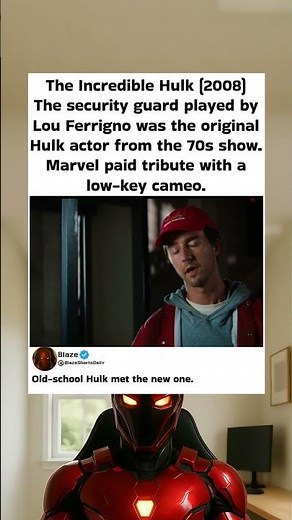 The Incredible Hulk (2008) – Lou Ferrigno cameoed as the guard!