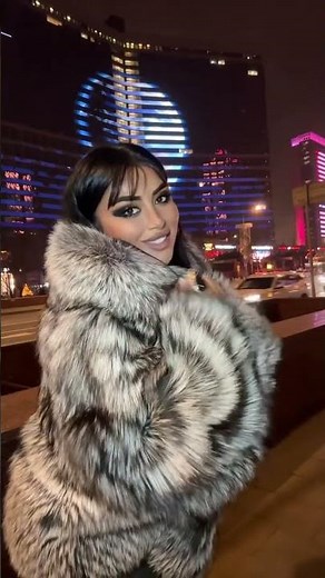 A FLUFFY SILVER FOX FUR COAT IS ALWAYS PERFECT TO KEEP US WARM