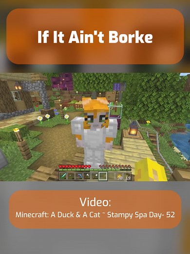 Minecraft Spa Day with Duck and Cat Characters