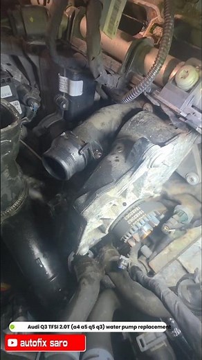 Audi Q3 TFSI 2.0T (a4 a5 q5 q3) water pump replacement #waterpump