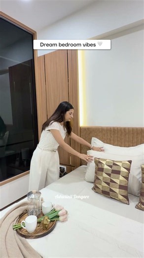 Master Bedroom Interior Design 2026 | Walnut Wood + Plaster Art + Balcony | Ashwiinii Dongare