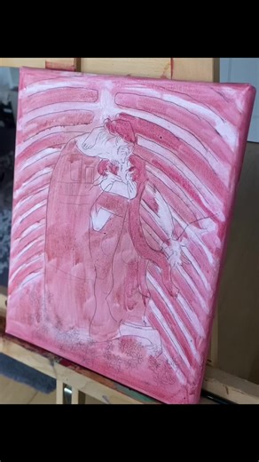 Eren x Mikasa: Gustav Klimt's The Kiss Inspired Artwork