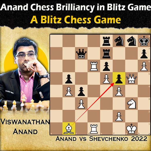 81K views · 1.6K reactions | Anand Chess Brilliancy in Blitz Game | Anand vs Shevchenko 2022 | Kings Hunt | Facebook