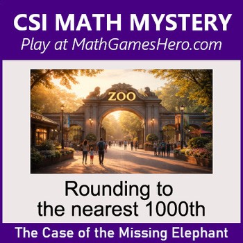 Rounding to the nearest 1000th | Digital CSI Math Mystery Game