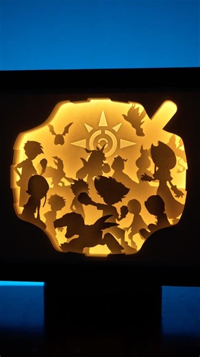 Digimon DIY Lightbox 💡#digimon #papercraft