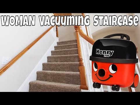 ASMR Woman Vacuuming Dirty Staircase 🧼 | Relaxing Henry Hoover Sounds for Sleep & Stress Relief